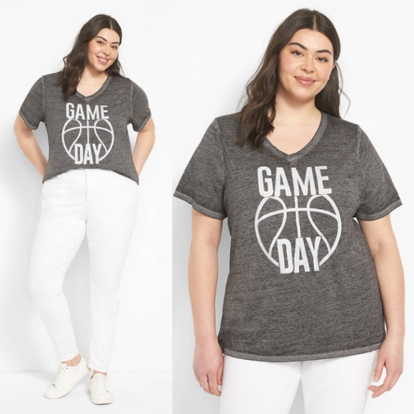 🛑Sale🛑 Lane Bryant Basketball Gameday Graphic Tee Sz. 14/16 - Picture 1 of 5